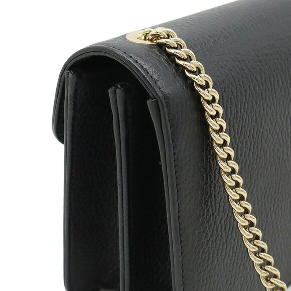 GUCCI Black Leather Shoulder Bag - Picture 5 of 9